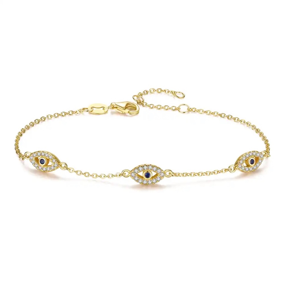 NEW Gold plated evil eye bracelet